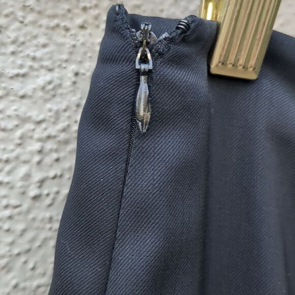 AGNONA Italy High Waist Black flare Leg Wool Silk Trousers Pants  size 30 - Picture 9 of 12